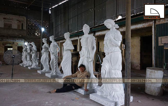 Tượng cô gái nghệ thuật điêu khắc- sản phẩm trang trí ấn tương và đầy ý nghĩa